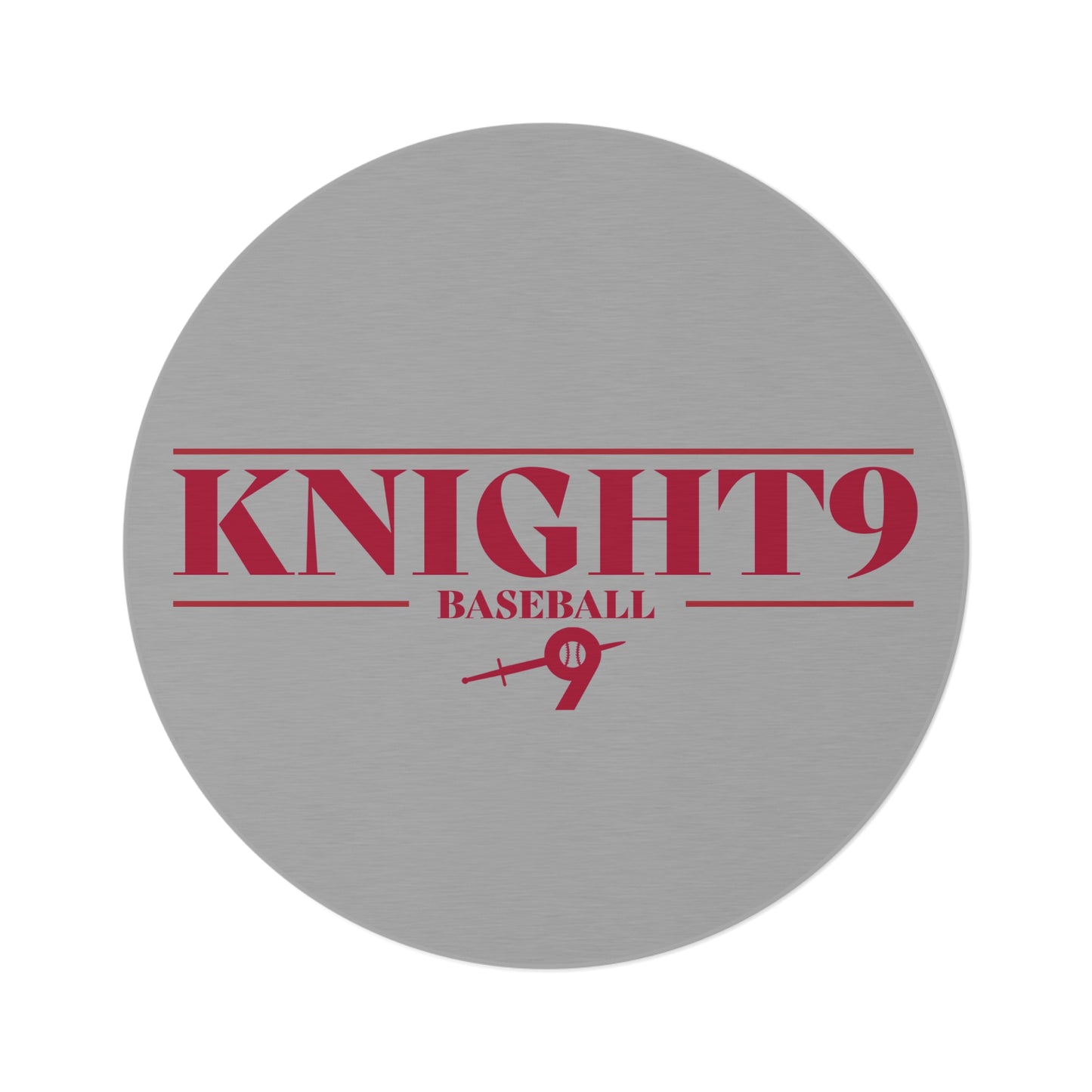 Knight9 Baseball Round Rug - Sports Decor for Young Athletes